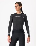 CASTELLI Tricou de ciclism cu mânecă lungă - MERINO SEAMLESS W - negru
