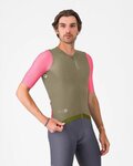 CASTELLI Tricou de ciclism cu mânecă scurtă - CORRETTO - roz/maro
