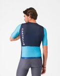 CASTELLI Tricou de ciclism cu mânecă scurtă - CORRETTO - albastru/turcoaz