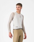 CASTELLI Tricou de ciclism cu mânecă lungă de vară - CORRETTO LS - bej/fildeş