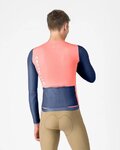 CASTELLI Tricou de ciclism cu mânecă lungă de vară - CORRETTO LS - roz/albastru