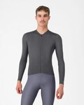 CASTELLI Tricou de ciclism cu mânecă lungă de vară - ESPRESSO 2 LS - gri
