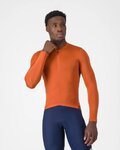 CASTELLI Tricou de ciclism cu mânecă lungă de vară - ESPRESSO 2 LS - roșu