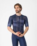 CASTELLI Tricou de ciclism cu mânecă scurtă - CLIMBER'S A/C - albastru