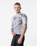 CASTELLI Tricou de ciclism cu mânecă scurtă - STRATUS LOGO - alb/gri