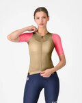 CASTELLI Tricou de ciclism cu mânecă scurtă - CORRETTO W - auriu/roz