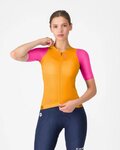 CASTELLI Tricou de ciclism cu mânecă scurtă - CORRETTO W - portocaliu/roz