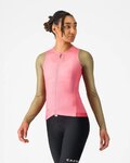 CASTELLI Tricou de ciclism cu mânecă lungă de vară - CORRETTO W LONG - roz