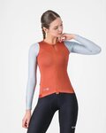 CASTELLI Tricou de ciclism cu mânecă lungă de vară - CORRETTO W LONG - albastru/roșu