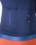 CASTELLI Tricou de ciclism cu mânecă lungă de vară - ESPRESSO 2 W - albastru