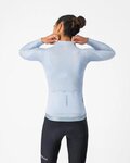 CASTELLI Tricou de ciclism cu mânecă lungă de vară - ESPRESSO 2 W - albastru