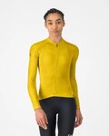 CASTELLI Tricou de ciclism cu mânecă lungă de vară - ESPRESSO 2 W - galben