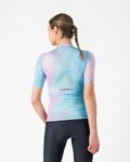 CASTELLI Tricou de ciclism cu mânecă scurtă - COSMIC VORTEX - roz/verde
