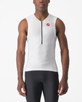 CASTELLI Tricoul de ciclism fără mâneci - FREE TRI 2 - alb/negru