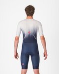 CASTELLI Salopetă de ciclism - CORE TRI SUIT SHORT SLEEVE - albastru/alb