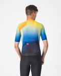 CASTELLI Tricou de ciclism cu mânecă scurtă - FREE SPEED 3 RACE TOP - albastru/galben