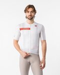 CASTELLI Tricou de ciclism cu mânecă scurtă - GIRO109 ROME - alb/roșu
