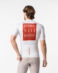 CASTELLI Tricou de ciclism cu mânecă scurtă - GIRO109 ROME - alb/roșu