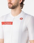 CASTELLI Tricou de ciclism cu mânecă scurtă - GIRO109 ROME - alb/roșu