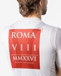 CASTELLI Tricou de ciclism cu mânecă scurtă - GIRO109 ROME - alb/roșu