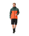 VAUDE jachetă impermeabilă - MOAB RAIN  - verde/roșu