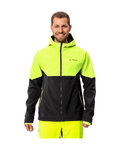 VAUDE Jachetă rezistentă la vânt de ciclism - QIMSA SOFTSHELL - negru/galben