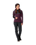VAUDE Tricou de cilism pentru iarnă cu mânecă lungă - QUIMSA LS - bordo/roz/negru
