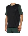 100% SPEEDLAB Tricou de ciclism cu mânecă scurtă - RIDECAMP - negru/verde