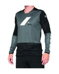 100% SPEEDLAB Tricou de ciclism cu mânecă lungă de vară - R-CORE X - gri/negru