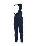 ALÉ Pantaloni de ciclism lungi cu bretele - WINTER SOLID - albastru