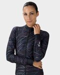 ALÉ Tricou de cilism pentru iarnă cu mânecă lungă - BYTE PR-E LADY - negru