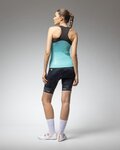 ALÉ Tricoul de ciclism fără mâneci - COLOR BLOCK PRAGMA - turcoaz