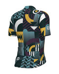 ALÉ Tricou de ciclism cu mânecă scurtă - PR-E GAMES - turcoaz/mov/galben