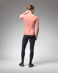 ALÉ Tricou de cilism pentru iarnă cu mânecă lungă - WARM RACE - roz