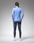 ALÉ Tricou de cilism pentru iarnă cu mânecă lungă - KLIMATIK K-IDRO - albastru deschis