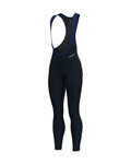 ALÉ Pantaloni de ciclism lungi cu bretele - KLIMATIK K-TOUR - albastru