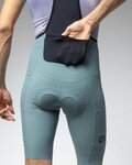 ALÉ Pantaloni scurți de ciclism cu bretele - GRAVEL-PRO OFF ROAD - - verde