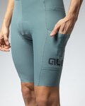 ALÉ Pantaloni scurți de ciclism cu bretele - GRAVEL-PRO OFF ROAD - - verde