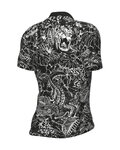 ALÉ Tricou de ciclism cu mânecă scurtă - SAFARI PRAGMA - negru/alb