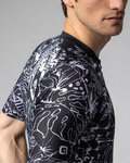 ALÉ Tricou de ciclism cu mânecă scurtă - SAFARI PRAGMA - negru/alb
