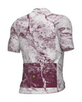 ALÉ Tricou de ciclism cu mânecă scurtă - MARBLE PR-E - alb/roșu