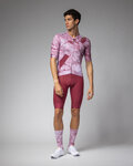 ALÉ Tricou de ciclism cu mânecă scurtă - MARBLE PR-E - alb/roșu