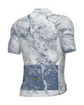 ALÉ Tricou de ciclism cu mânecă scurtă - MARBLE PR-E - alb/albastru