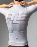 ALÉ Tricou de ciclism cu mânecă scurtă - SAUVAGE PR-E - fildeş/alb