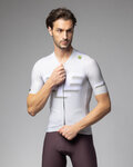 ALÉ Tricou de ciclism cu mânecă scurtă - SAUVAGE PR-E - fildeş/alb