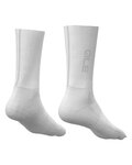 ALÉ Șosete clasice de ciclism - FLUIDA - alb