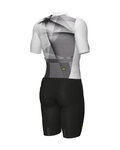ALÉ Salopetă de ciclism - WATT 3.6 R-EV1 - alb/negru