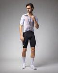 ALÉ Salopetă de ciclism - WATT 3.6 R-EV1 - alb/negru