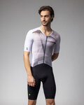 ALÉ Salopetă de ciclism - WATT 3.6 R-EV1 - alb/negru