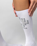 ALÉ Șosete clasice de ciclism - SAUVAGE - alb